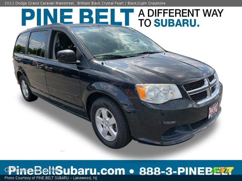 Brilliant Black Crystal Pearl / Black/Light Graystone 2011 Dodge Grand Caravan Mainstreet