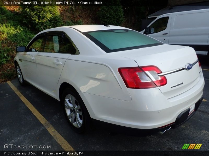 White Platinum Tri-Coat / Charcoal Black 2011 Ford Taurus SEL