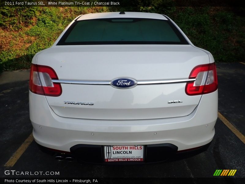 White Platinum Tri-Coat / Charcoal Black 2011 Ford Taurus SEL