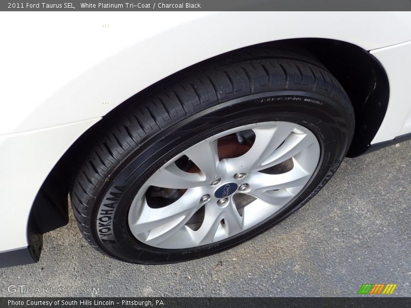 White Platinum Tri-Coat / Charcoal Black 2011 Ford Taurus SEL