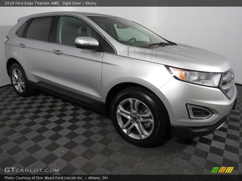 Ingot Silver / Ebony 2018 Ford Edge Titanium AWD