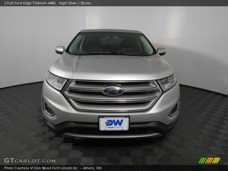 Ingot Silver / Ebony 2018 Ford Edge Titanium AWD