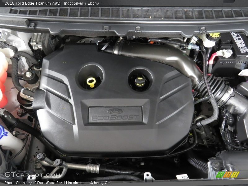 Ingot Silver / Ebony 2018 Ford Edge Titanium AWD