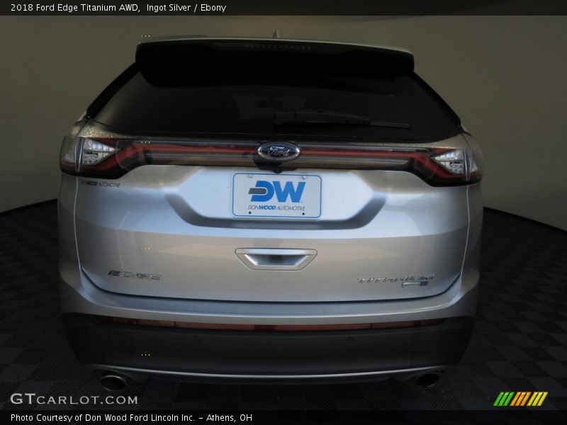 Ingot Silver / Ebony 2018 Ford Edge Titanium AWD