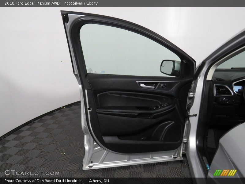 Ingot Silver / Ebony 2018 Ford Edge Titanium AWD