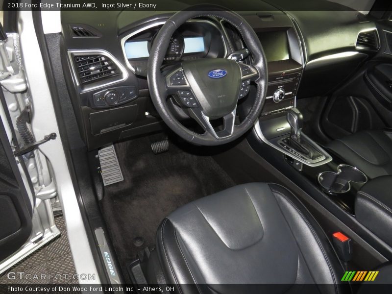 Ingot Silver / Ebony 2018 Ford Edge Titanium AWD