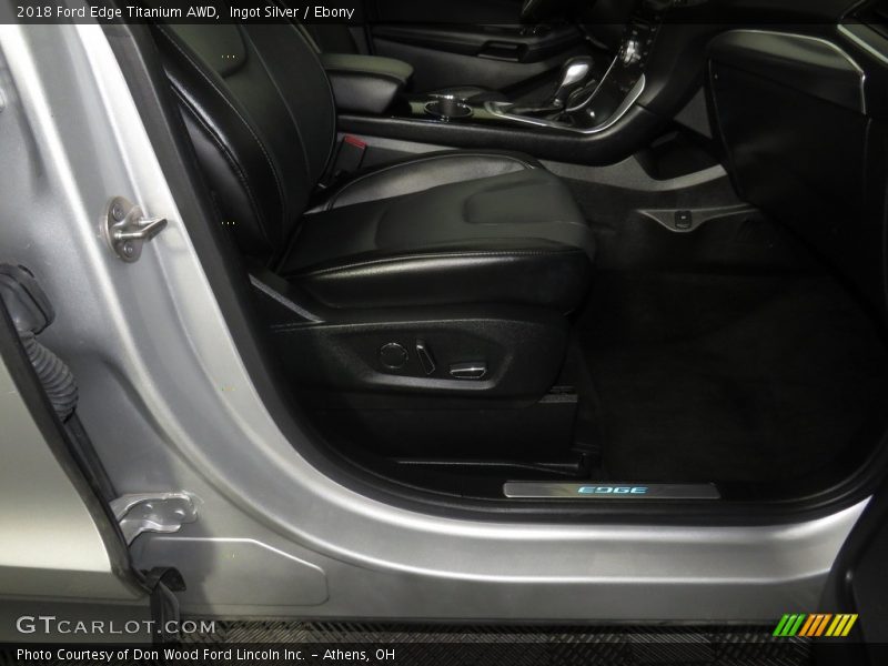 Ingot Silver / Ebony 2018 Ford Edge Titanium AWD