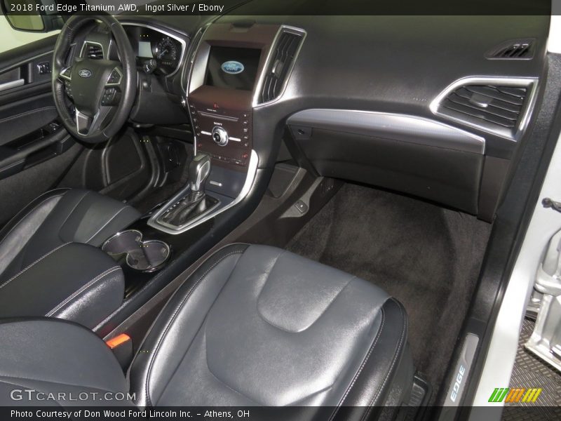 Ingot Silver / Ebony 2018 Ford Edge Titanium AWD