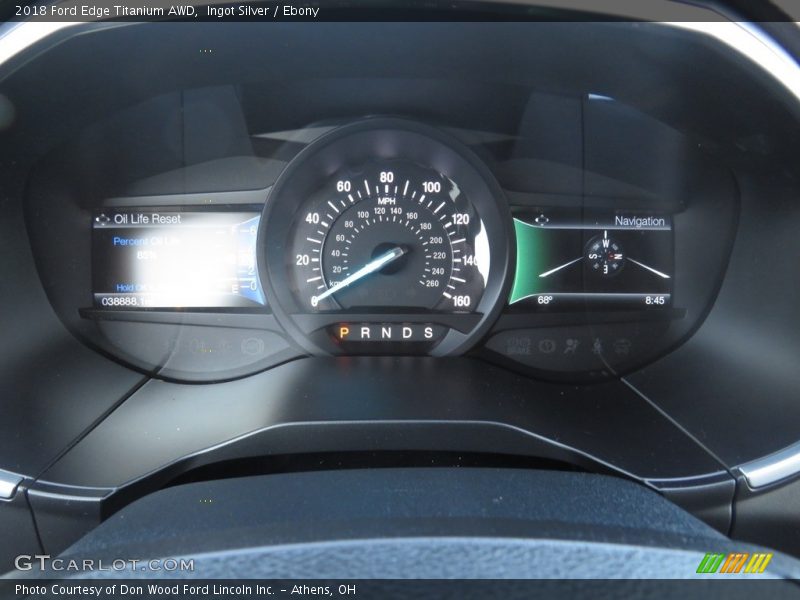 Ingot Silver / Ebony 2018 Ford Edge Titanium AWD