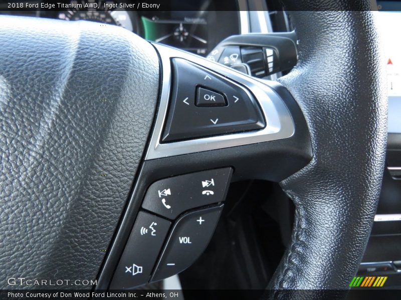 Ingot Silver / Ebony 2018 Ford Edge Titanium AWD