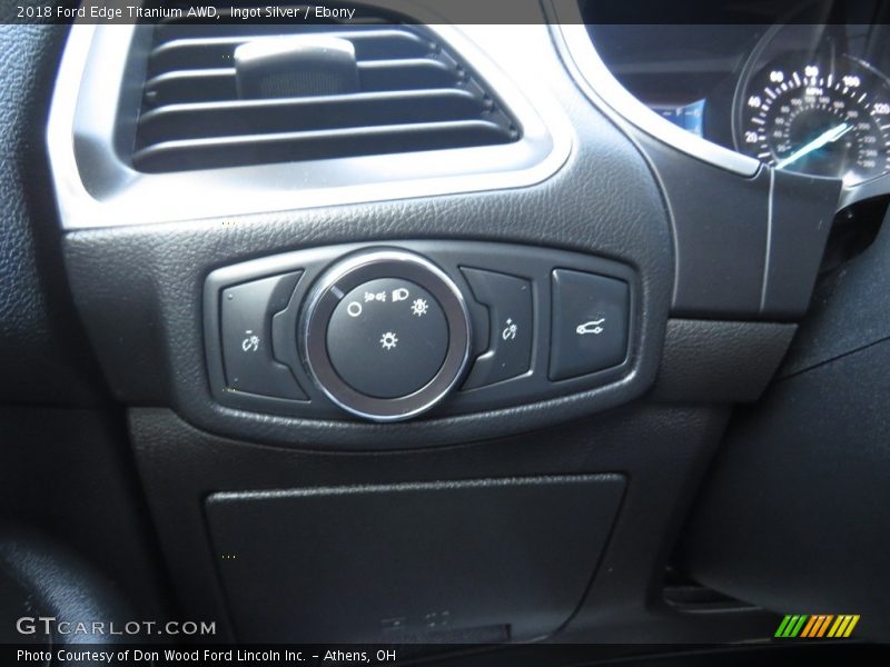 Ingot Silver / Ebony 2018 Ford Edge Titanium AWD