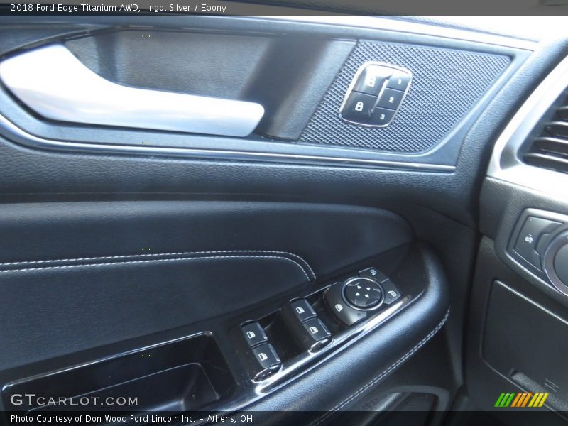 Ingot Silver / Ebony 2018 Ford Edge Titanium AWD