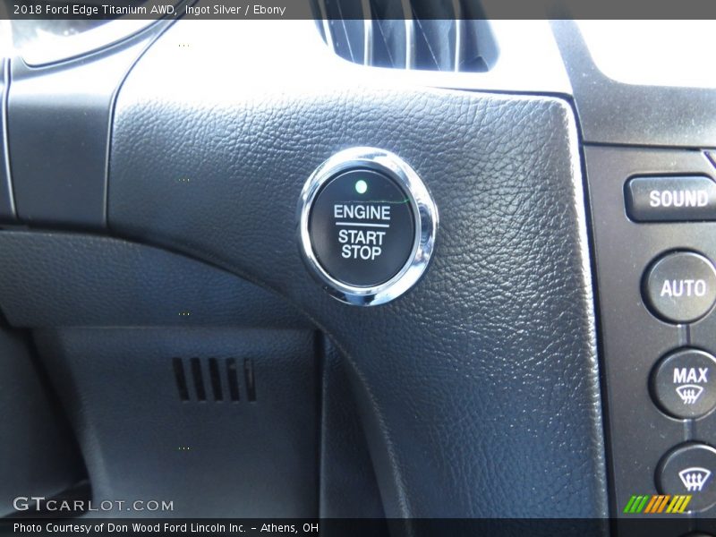 Ingot Silver / Ebony 2018 Ford Edge Titanium AWD