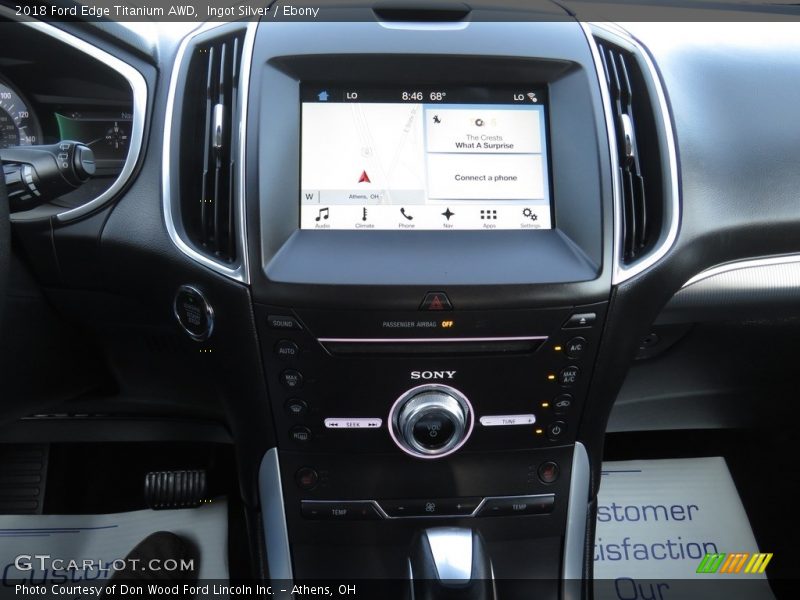 Ingot Silver / Ebony 2018 Ford Edge Titanium AWD
