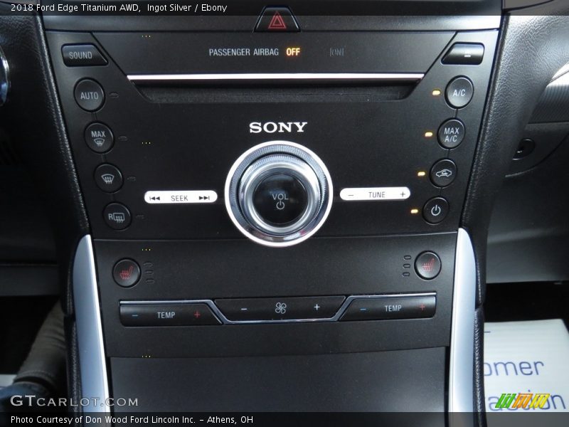 Ingot Silver / Ebony 2018 Ford Edge Titanium AWD