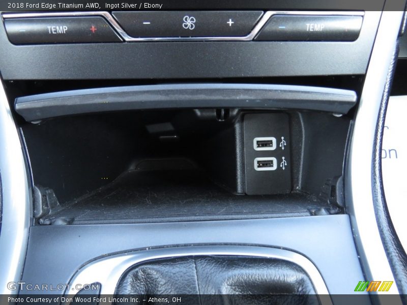 Ingot Silver / Ebony 2018 Ford Edge Titanium AWD