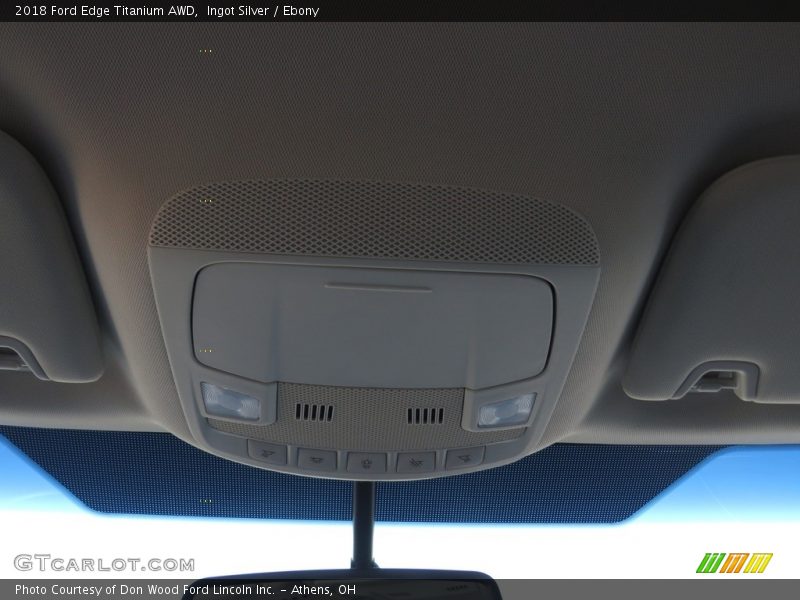 Ingot Silver / Ebony 2018 Ford Edge Titanium AWD