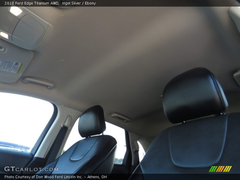 Ingot Silver / Ebony 2018 Ford Edge Titanium AWD