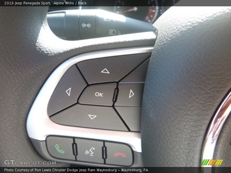 Alpine White / Black 2019 Jeep Renegade Sport