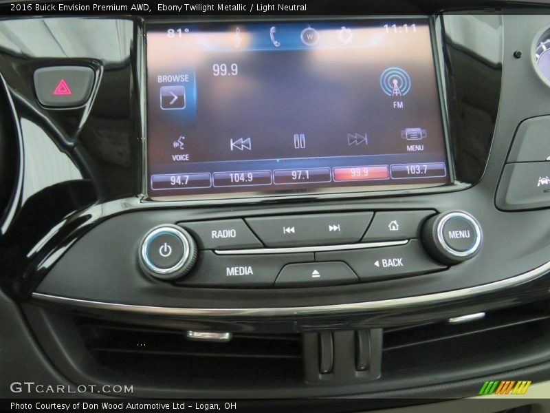 Ebony Twilight Metallic / Light Neutral 2016 Buick Envision Premium AWD