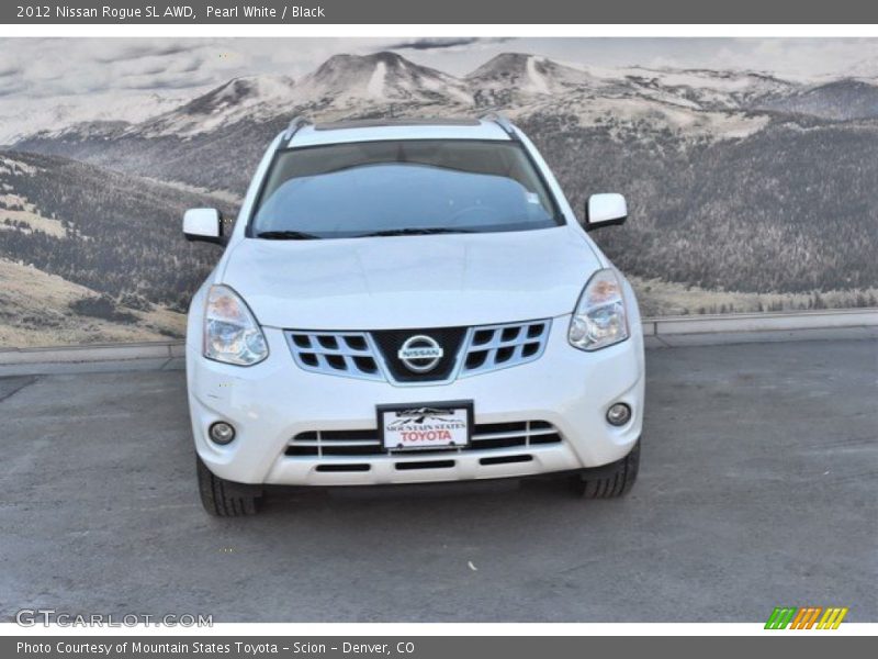 Pearl White / Black 2012 Nissan Rogue SL AWD