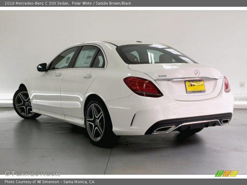 Polar White / Saddle Brown/Black 2019 Mercedes-Benz C 300 Sedan