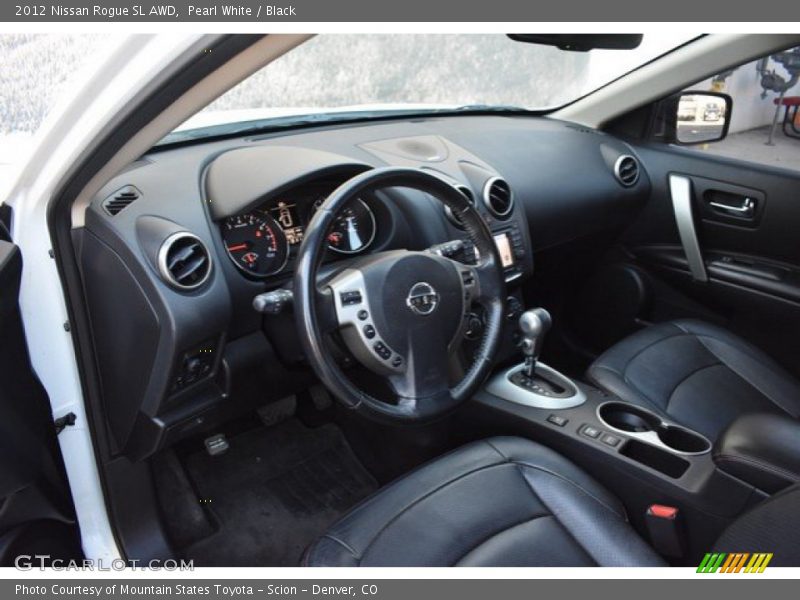 Pearl White / Black 2012 Nissan Rogue SL AWD