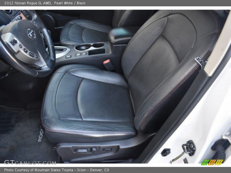 Pearl White / Black 2012 Nissan Rogue SL AWD