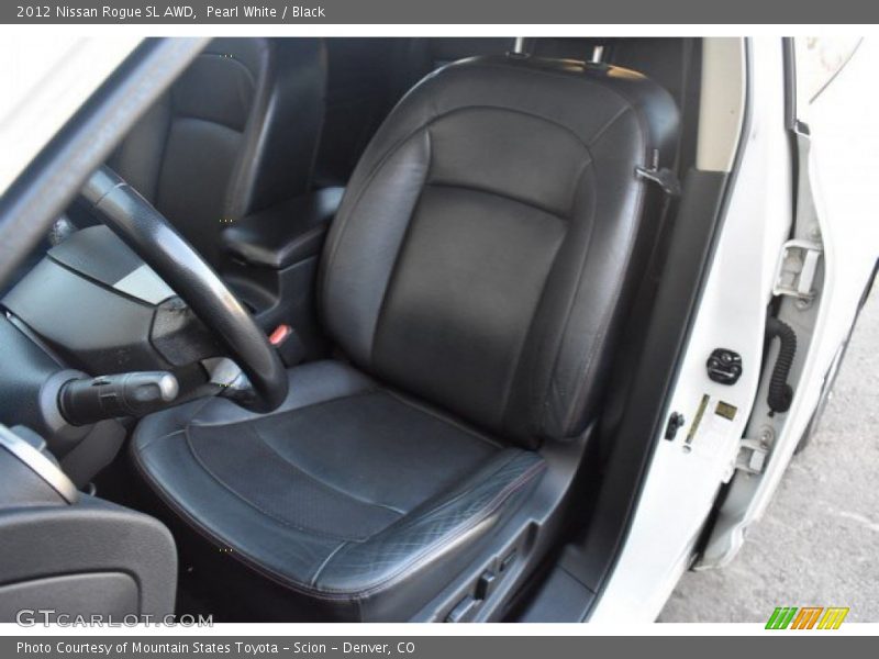 Pearl White / Black 2012 Nissan Rogue SL AWD