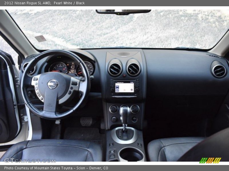 Pearl White / Black 2012 Nissan Rogue SL AWD