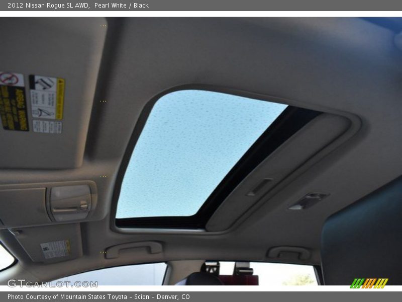 Pearl White / Black 2012 Nissan Rogue SL AWD