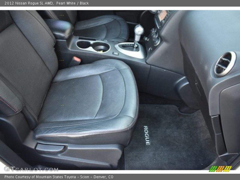 Pearl White / Black 2012 Nissan Rogue SL AWD