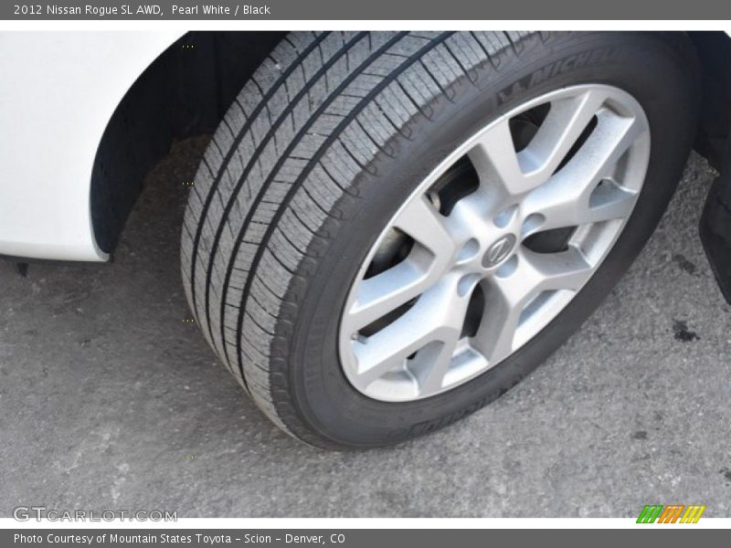 Pearl White / Black 2012 Nissan Rogue SL AWD