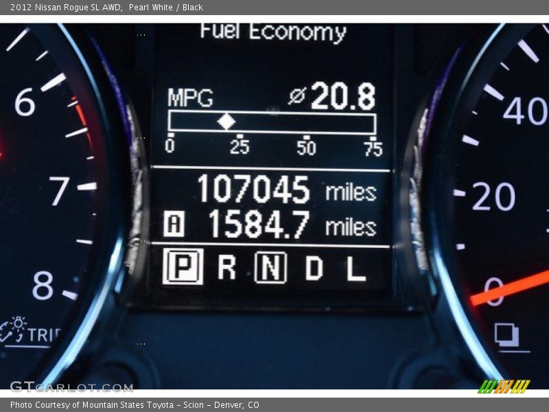 Pearl White / Black 2012 Nissan Rogue SL AWD