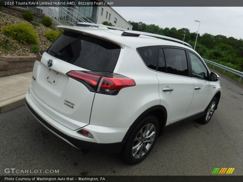 Blizzard Pearl / Ash 2016 Toyota RAV4 Limited Hybrid AWD