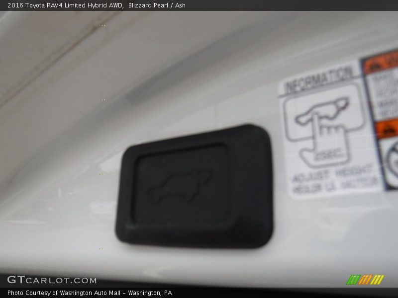 Blizzard Pearl / Ash 2016 Toyota RAV4 Limited Hybrid AWD