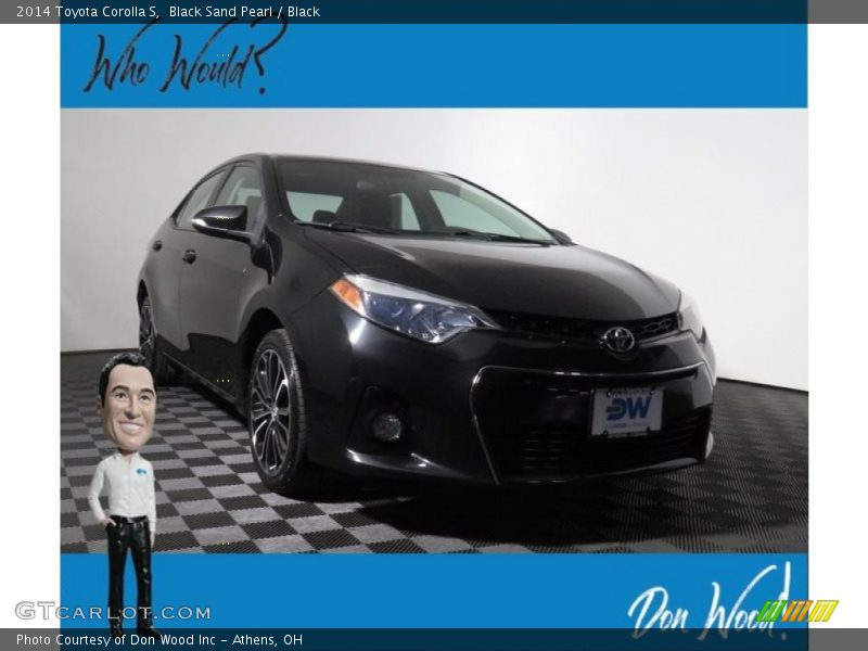 Black Sand Pearl / Black 2014 Toyota Corolla S