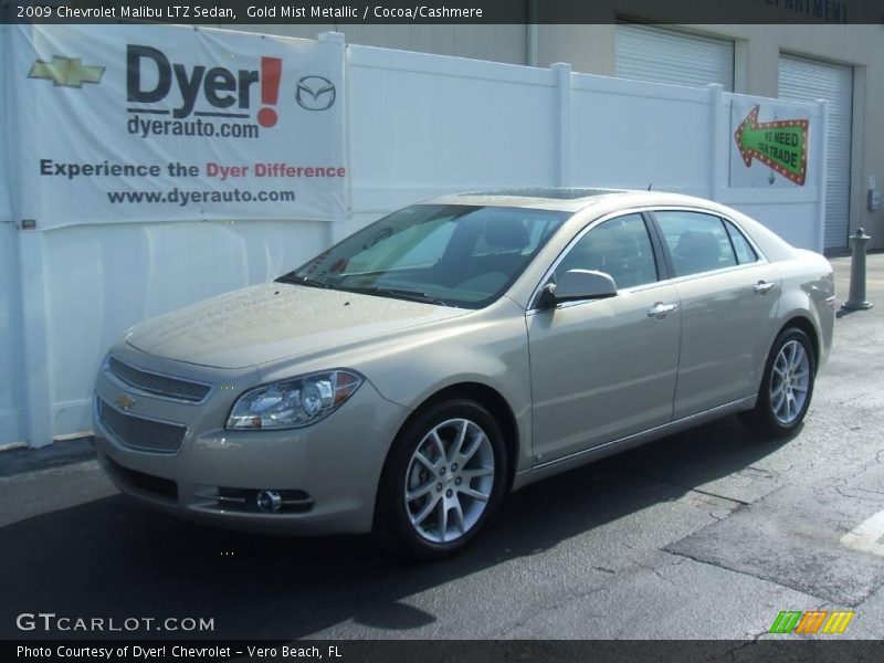 Gold Mist Metallic / Cocoa/Cashmere 2009 Chevrolet Malibu LTZ Sedan