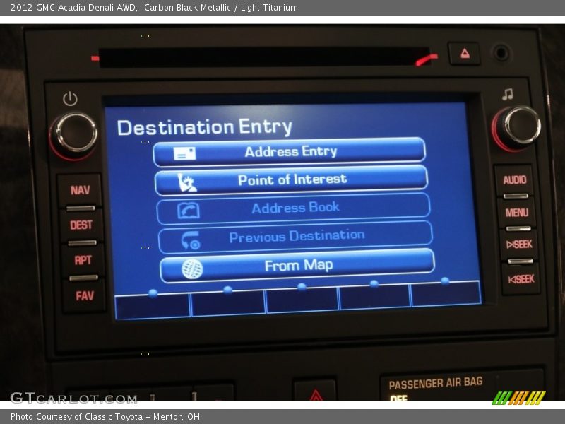 Carbon Black Metallic / Light Titanium 2012 GMC Acadia Denali AWD