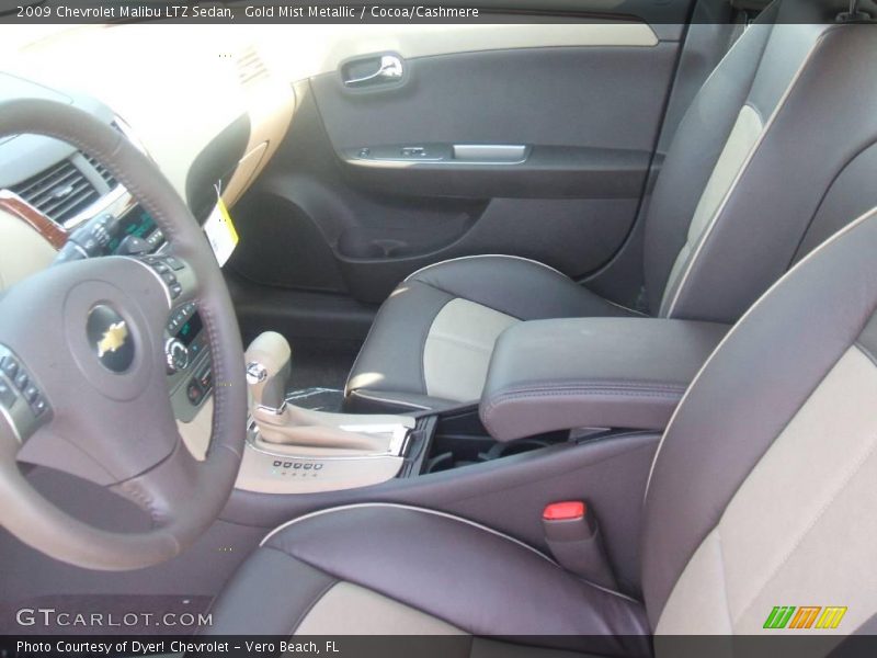 Gold Mist Metallic / Cocoa/Cashmere 2009 Chevrolet Malibu LTZ Sedan
