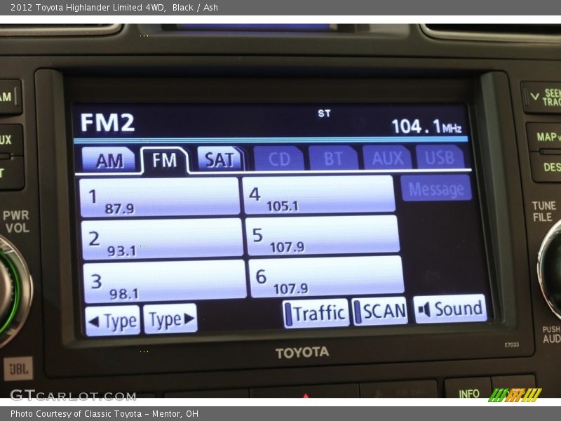 Black / Ash 2012 Toyota Highlander Limited 4WD