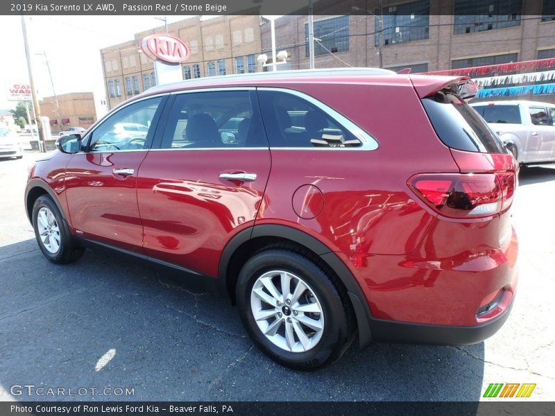 Passion Red / Stone Beige 2019 Kia Sorento LX AWD