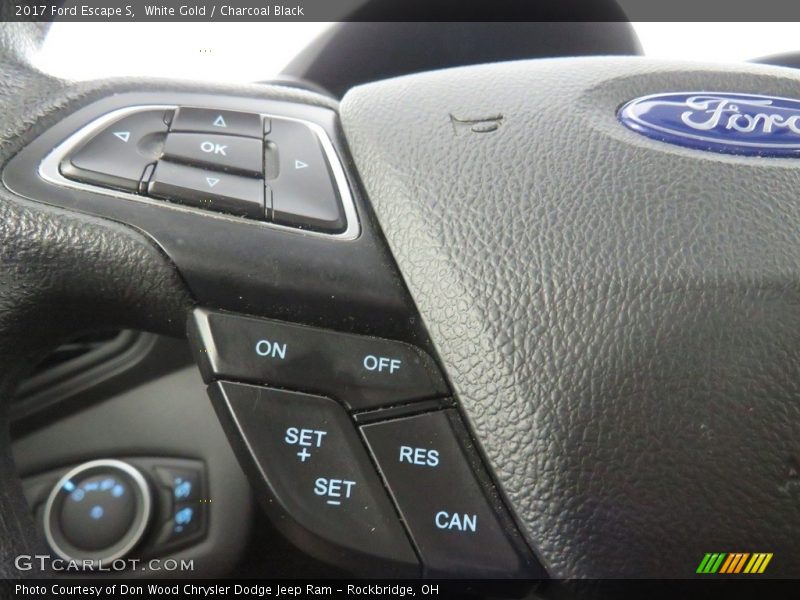 White Gold / Charcoal Black 2017 Ford Escape S