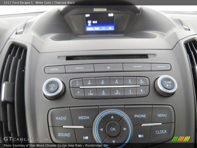 White Gold / Charcoal Black 2017 Ford Escape S