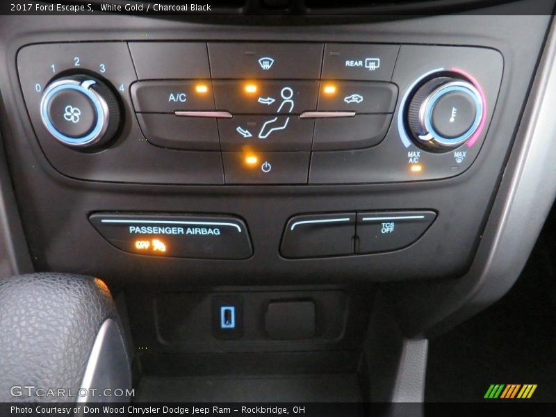 White Gold / Charcoal Black 2017 Ford Escape S