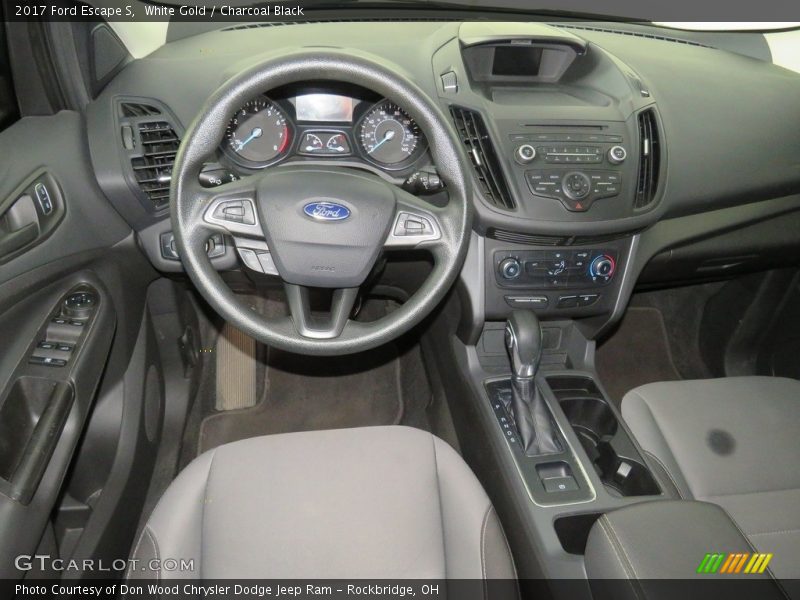 White Gold / Charcoal Black 2017 Ford Escape S