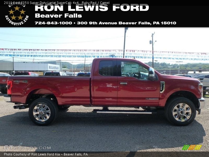 Ruby Red / Camel 2019 Ford F350 Super Duty Lariat SuperCab 4x4