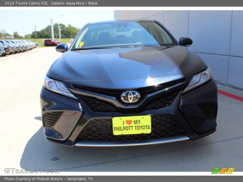 Galactic Aqua Mica / Black 2019 Toyota Camry XSE