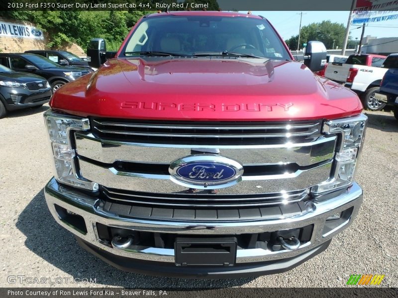 Ruby Red / Camel 2019 Ford F350 Super Duty Lariat SuperCab 4x4