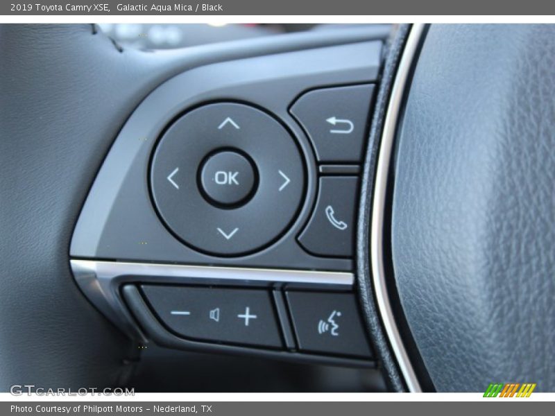 Galactic Aqua Mica / Black 2019 Toyota Camry XSE